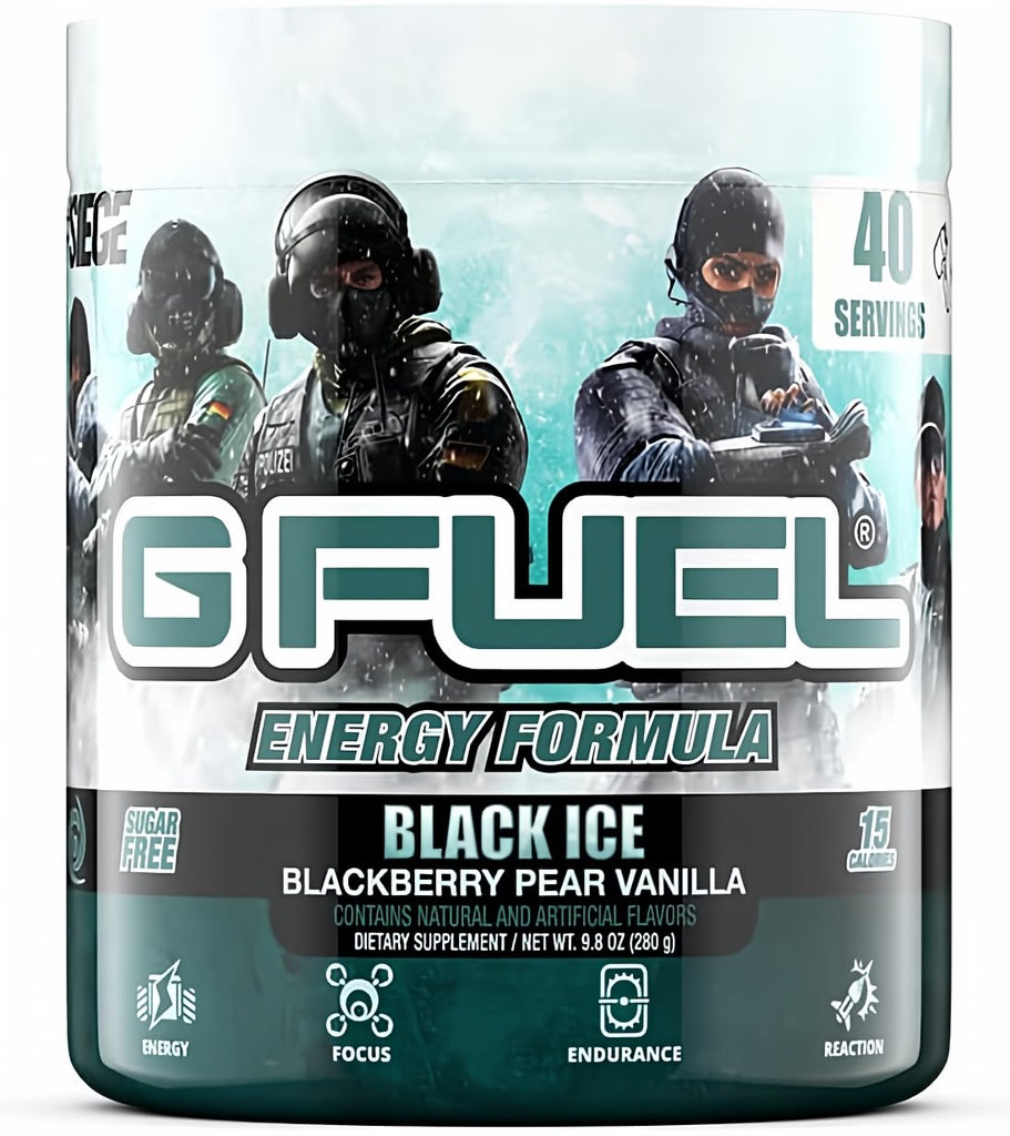 G Fuel Celeste Strawberry Energy Drink Powder, Pre Workout Caffeine Mix for Gaming, Sugar Free Focus Amino, Vitamin + Antioxidants, 9.8oz (Celeste Strawberry, 40 Servings) 4