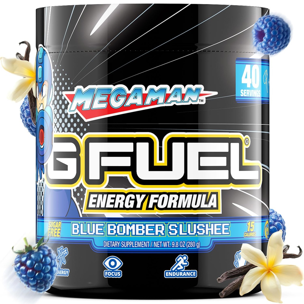 G Fuel Celeste Strawberry Energy Drink Powder, Pre Workout Caffeine Mix for Gaming, Sugar Free Focus Amino, Vitamin + Antioxidants, 9.8oz (Celeste Strawberry, 40 Servings) 5