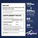 CoQ10 100mg + R-液酸 200mg 每服一次,1个月供应,最多5X 改进吸收,R-液酸/CoQ10 心脏健康和认知健康补充剂-60 Capsules