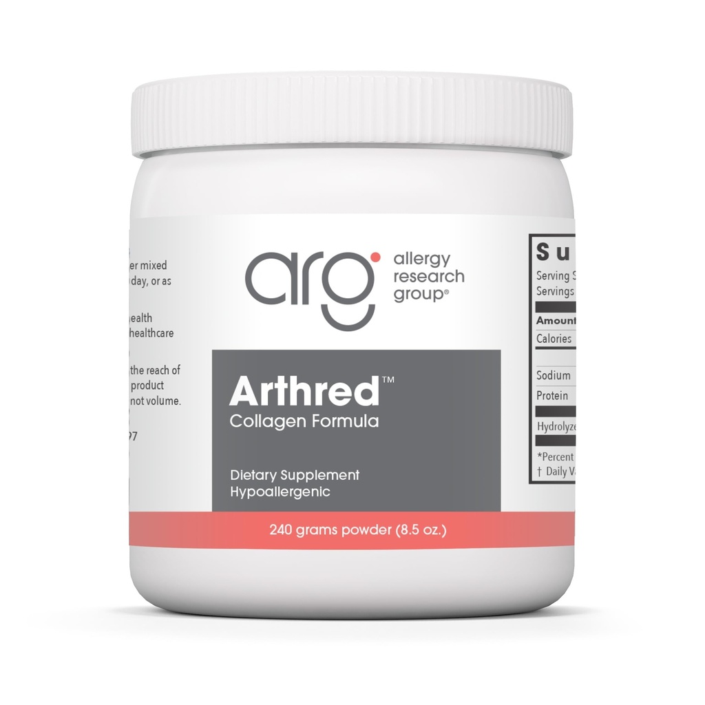 过敏性研究小组-供男女食用Collagen粉末、10.5gCollagen Peptides、Bovine源、Arthred粉末、Collagen配方、水解Collagen-8.5 Oz