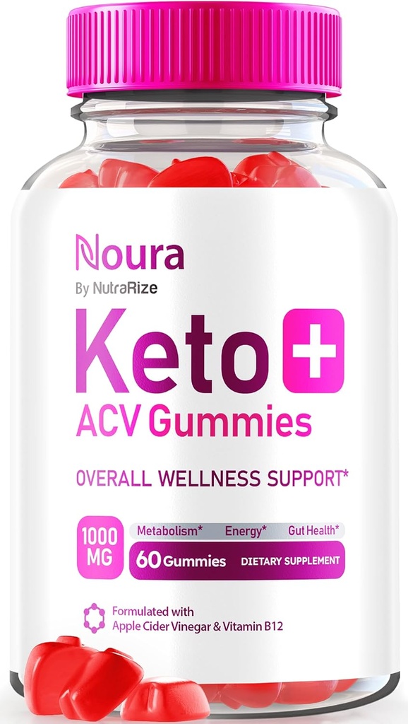 NutraRize Noura Keto+ACV Gummys,官方Keto补编,All Natural, Apple 苹果苹果苹果醋评论(60 Gummys)