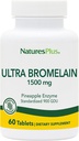 Natures Plus Ultra Bromelain - 60片 Pineapple Bromelain - 1500毫克 Pineapple Bromelain - 支持消化健康、联合支持和更多 - 60种服务