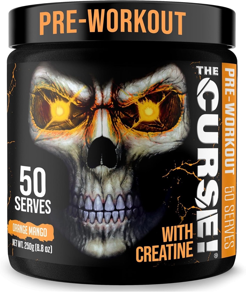 JNX 移植诅咒! 男子和女子预选工作粉,咖啡因,Beta-Alanine,Creatine,L-Citrulline,50名服务员,Orange Mango Flavor – 助力能量,力量和焦点