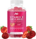 Avilana维生素B 配有维生素B12,B7(Biotin),B6,B3(Niacin),B5,B6,B8,B9(Flate)s,能量和健康免疫系统(1包)的维冈·古米斯女性维生素复合体