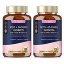 Totaria Inositol Supplement for Women with Vitamin D3, Folate, 40:1 Ratio Myo-Inositol & D-Chiro Inositol Complex, (Vitamin B8) Inositol Capsules, Pack of 2