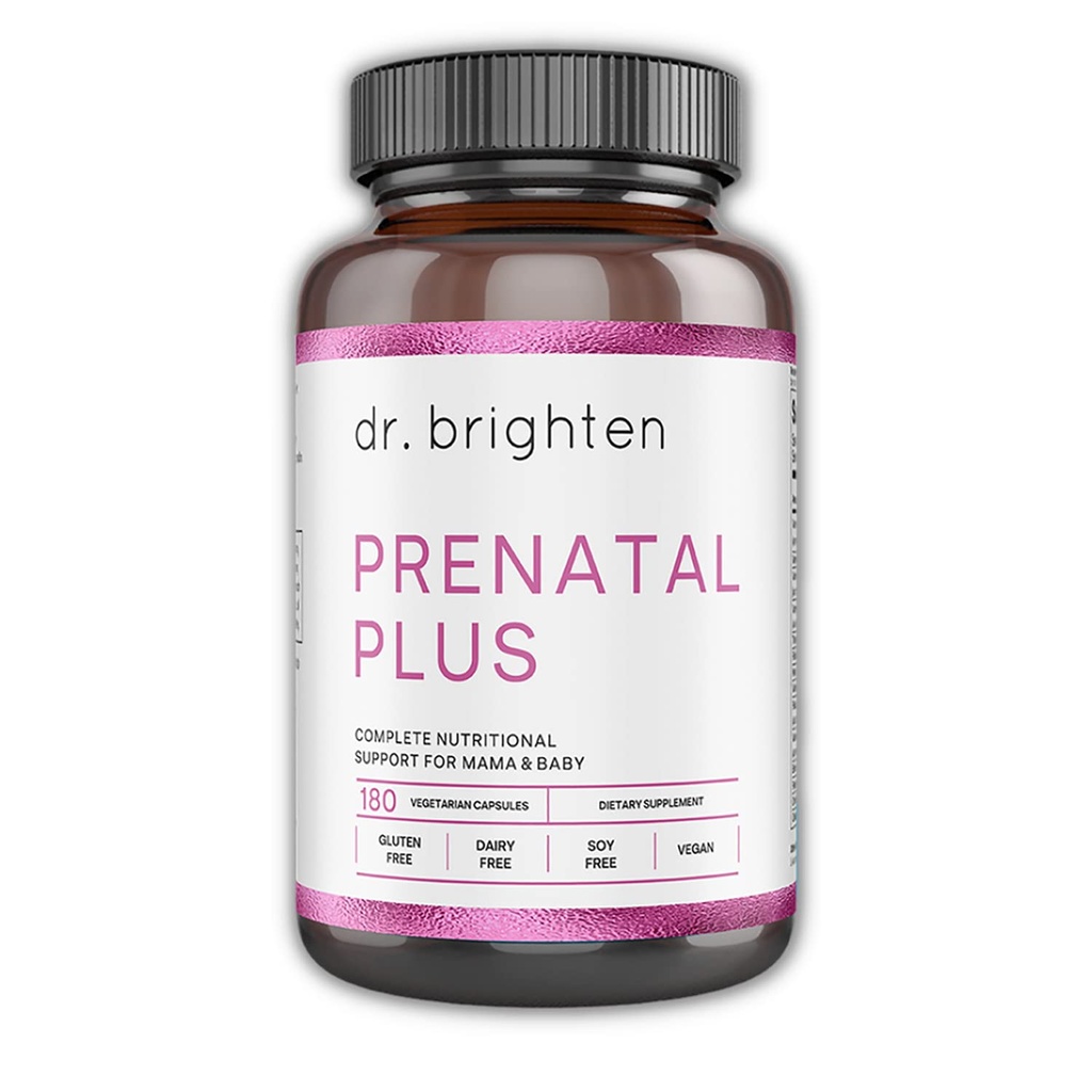Brighten博士 产前附加 -- -- 妇女的配方、活性B维生素、矿物、孕妇或哺乳期母亲的抗氧化剂、N-GMO Vegan、No Gluten、No Soy -- -- 180卡普尔