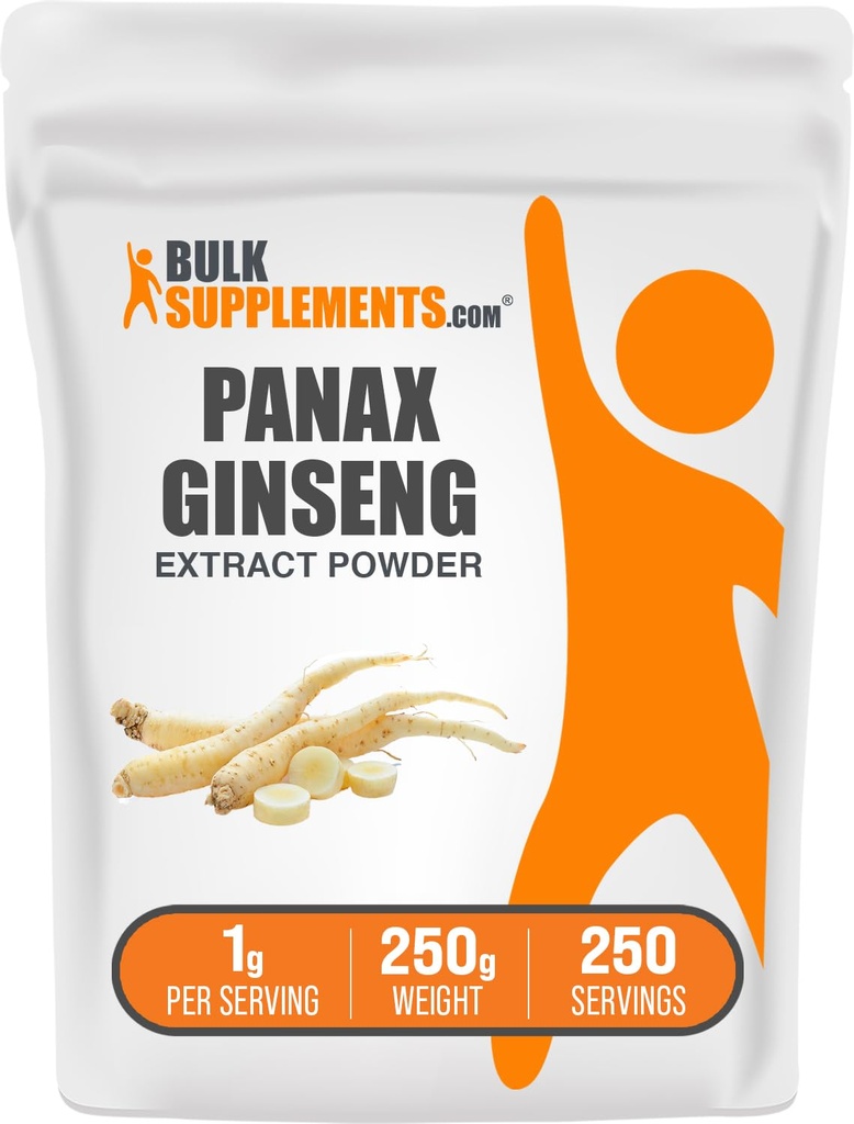 Bulk Assupports.com Ginseng Root 提取粉末 - Panax Ginseng 补充剂,草药补充剂 - Vegan & Gluten Free, 每架服役1g, 250g (8.8 oz) (Pack of 1)