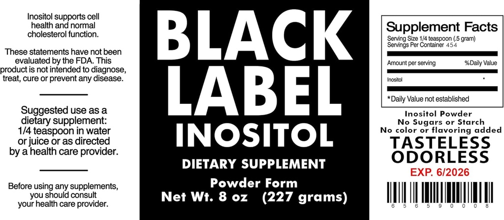 普通黑标签Inositol,2.19英镑(一包)