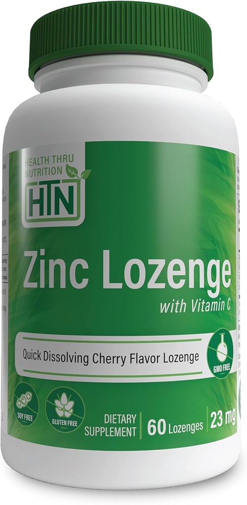 健康 营养 锌 Lozenge 与维生素 C → 锌 23mg 维生素-C 30mg → 天然 切里 氟 → 支持健康 免疫功能 → 第3党 测试 → 非 GMO, Gluten & Soy Free (Pack of 60)