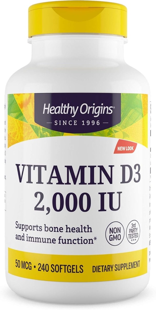 健康来源 维生素D3,2000 IU,240