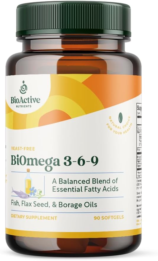 生物营养素 Biocatic Nutrients Biomega 3-6-9 男女软胶-Omega 3 6 9 - 最佳鱼、软籽油和硼酸油的复合体-1200mg-90 软胶