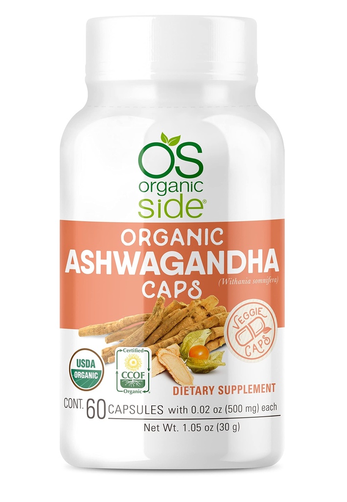 Ashwagandha 60 Veggie Caps 纯 1 000 Mg = 自然应激缓解、增强与健康支持公式 = Vegan、Non-GMO、Gluten-Free