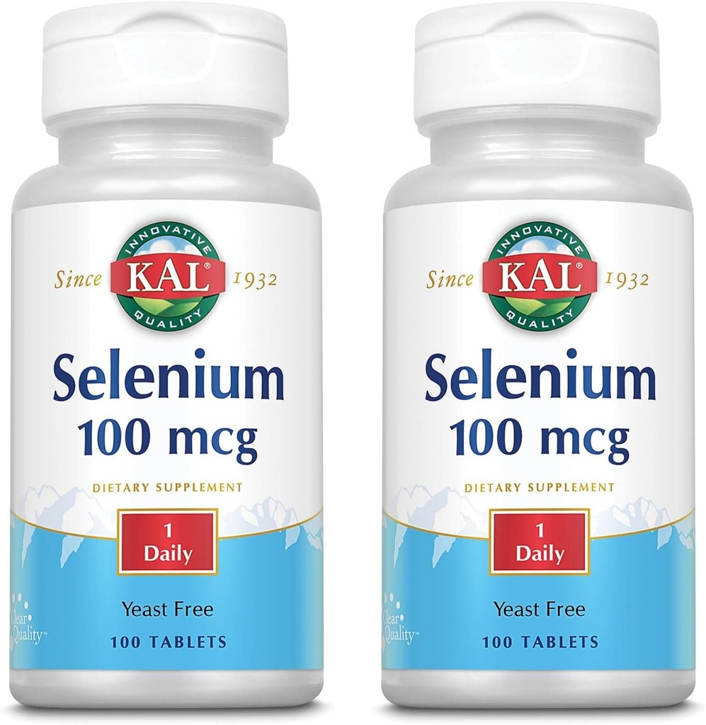 KAL 100 Mcg Selenium Yeast Freet 板块, 100 Counter QQ 包 2