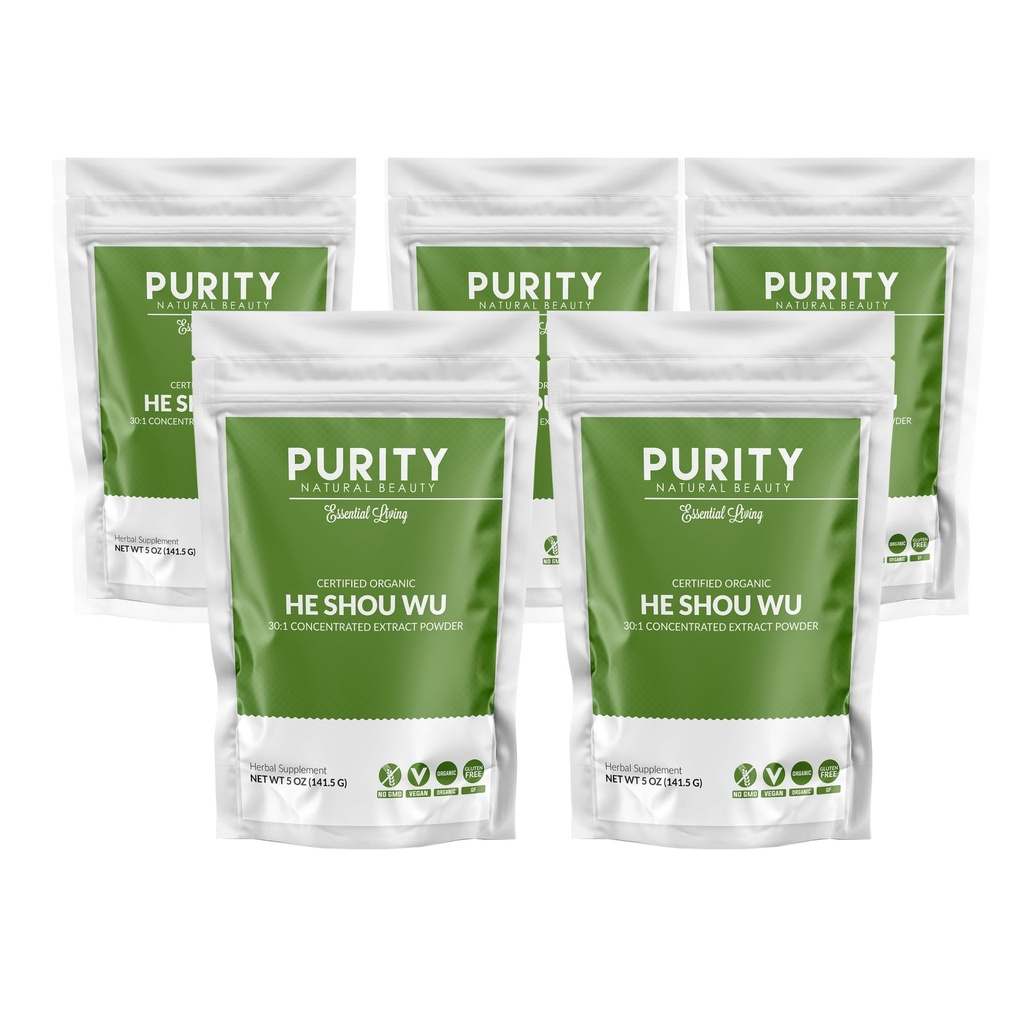 认证的He Shou Wu - 大型5oz袋 30:1 聚焦-Fo-ti - 有机Foti 提取-Foti He Shou Wu Organic (5-25 Ounces)