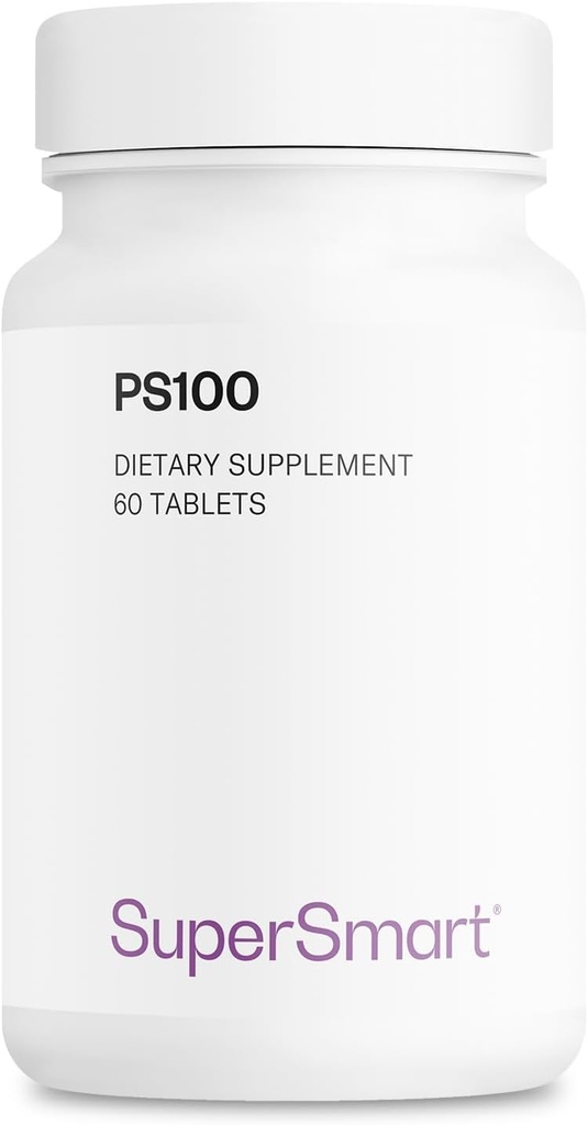 Supersmart - PS100 每日补充300mg (Phosphatidylserine) - 大脑健康与保护 - 记忆支持 QQ 非GMO & Gluten Free - 60平板