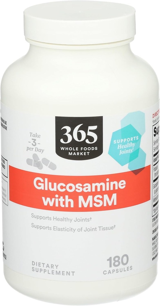 365 由全食品市场,Glucosamine与MSM,180 Capsules
