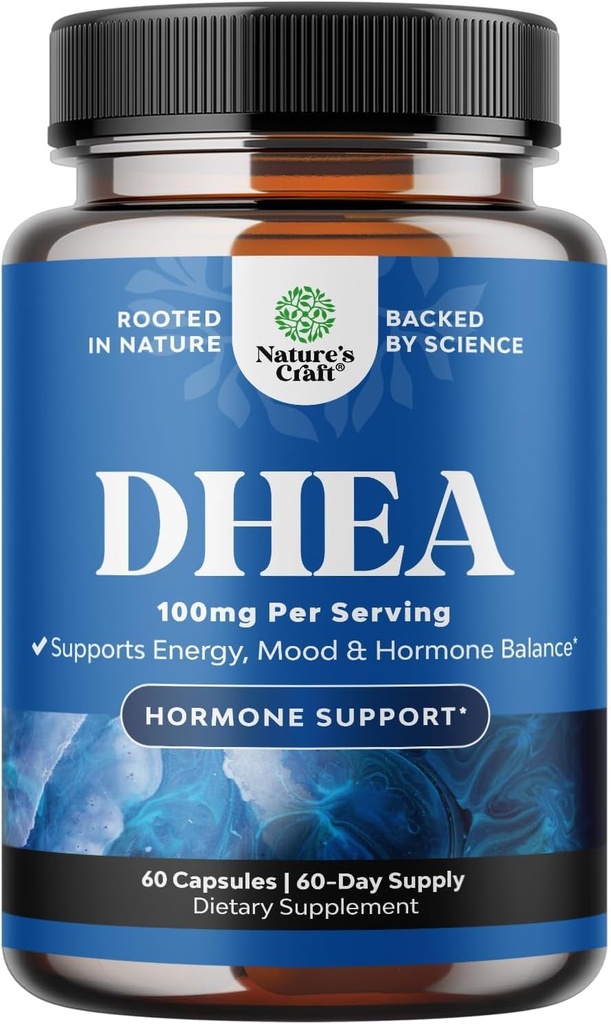 DHEA 女性和男性补编 -- -- 纯DHEA 100毫克的Hormone平衡,改善Mood稳定性、大脑功能、免疫系统、能源和生育能力 -- -- 成年人的脱氢戊酮(Capsules) -- -- 60Ct