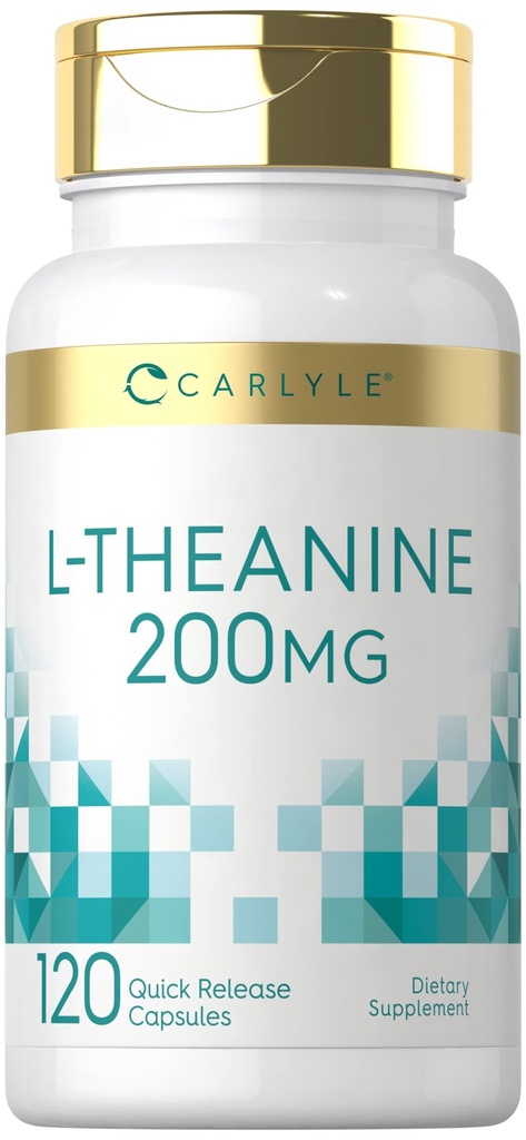 Carlyle L-Theanine 200mg 补编 | 120 Capsules | Non-GMO, Gluten Free