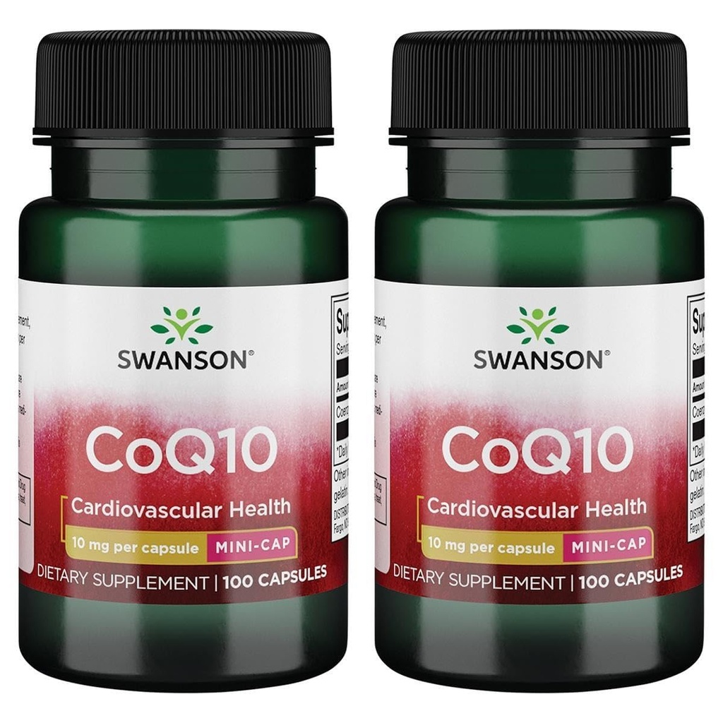 Swanson Coq10 - 小型Cap 10 mg 100 Caps(2包)