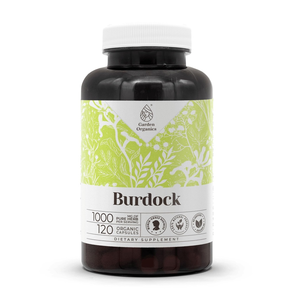 Burdock 120 Capsules → 高位草药膳食补充剂 → 用蔬菜 Capsules 和 Burdock (Arctium loppa) 干根(120个计数)