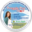 3个Lollies Preggie Popgie Drops, 天然绿色苹果, 21个数