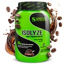 物种营养Isolyze Whei蛋白粉,100%Whei 隔绝剂用于肌肉建筑,27.5g 蛋白质Per Scoop,无糖和低脂肪(咖啡,22种服务)