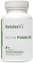 活性倍激素 ES - 5-MTHF - 10,000 mcg (10 mg) 每种活性倍激素 - 5-MTHF (as 5-甲基四氢叶酸盐) - 生物活性倍激素 - Quatrefolic - 60 Veg Caps