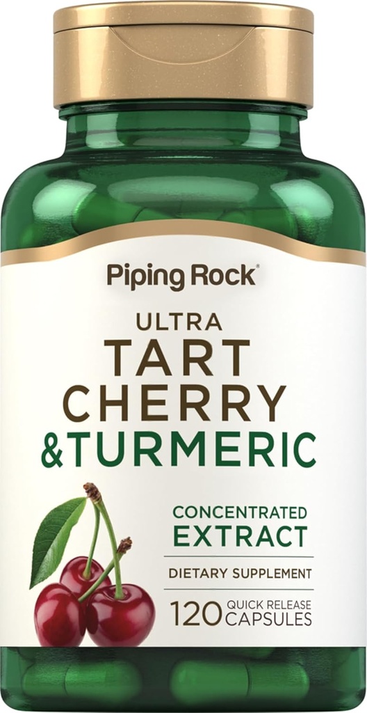 Piping Rock Turmeric and Tart Cherry Capsules 120 Counter 与黑胡椒提取器 QQ Vegetarian, Non-GMO, Gluten Free Supplement 配音: 黑胡椒 120 配音: 黑胡椒 配音: 黑胡椒 配音: