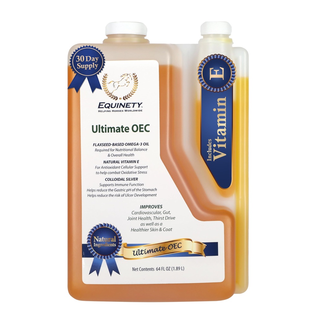 最终的OEC马增产 — Omega 3,维生素E, Flaxseed Oil for Hors – Coat Defense, 联合和Hof 支持 — Vet-About Equine Oil for Health Wight, 肌肉和复苏