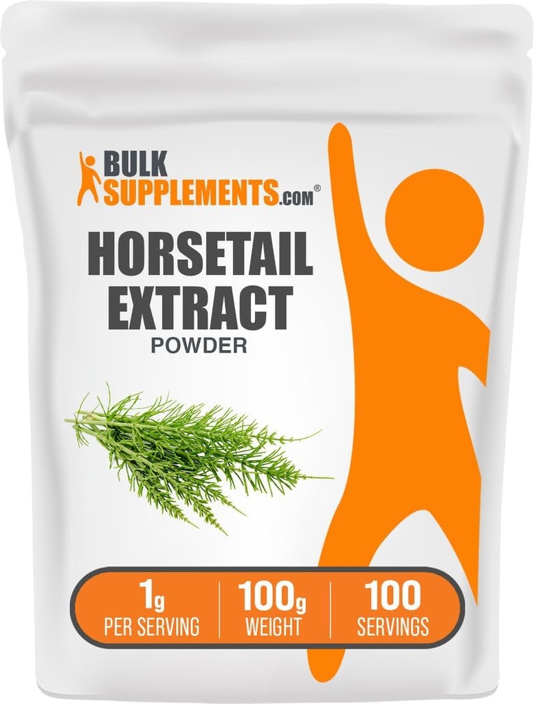 Bulk Assupports.com 马尾抽水粉 - 马尾草 - Silica Assupposes, Gluten Free, 1g / service, 100g (3.5 oz) (一包)