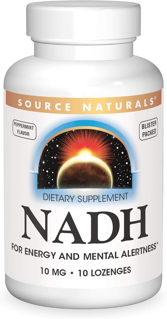 资料来源:NADH 10mg, 助力能量和精神警觉 - 10平板