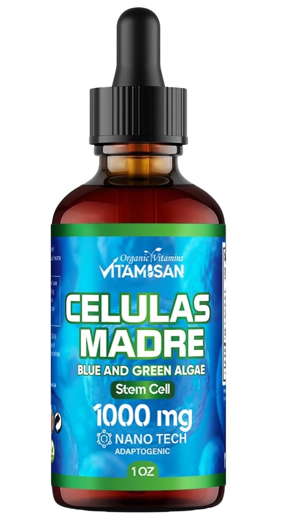 Celulas Madres Stem Cell Support, Plan-base, Adaptogen Blend, Cordyceps, Rhodiola Rosea, Afa, Astragalus, B Complex, Reishi, Ganoderma, 蓝绿色藻类, Spirulina, 1000mg 天然十三键成份.