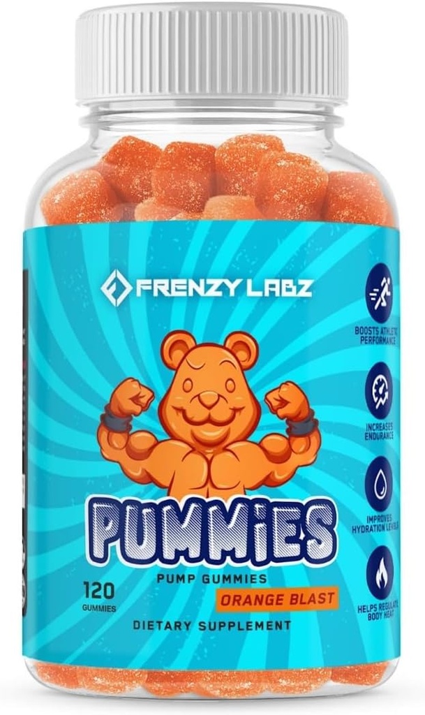 猫咪 - 性能 Gummys - 甘油 预选赛 - 肌肉泵 - 节奏 - 耐力 - 运动性能 - 咖啡因自由 - 120 Gummys