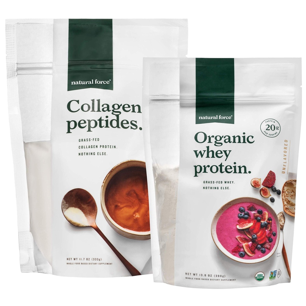 自然力 清洁、草酸Collagen Peptides + 无味有机蛋白包 – 有机、非转基因蛋白和水解