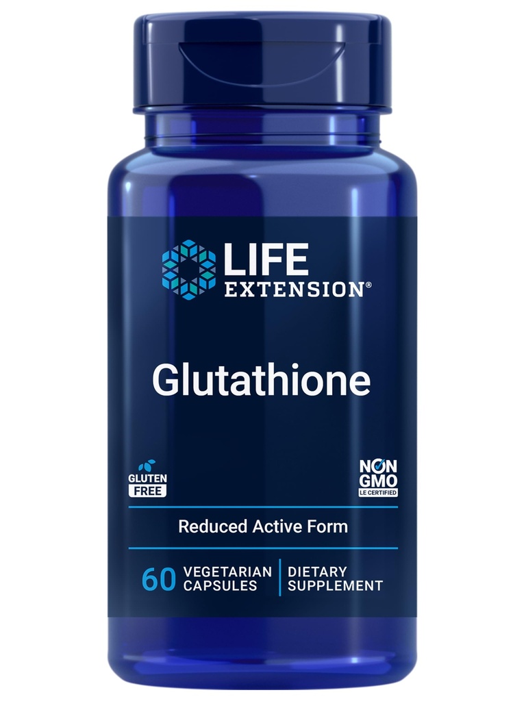 寿命延长 Glutathione 500 mg – Glutathione Capsules,抗氧化剂补充剂,氧化应激剂,活性减压形式 – Gluten-Free,非GMO,蔬菜 – 60 Capsules