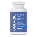 BodyBio平衡油 - Vegan Omega 3 6 补充品 - 冷皮沙叶花 & Flaxseed Oil - 支持脑功能,健康皮肤和Mood