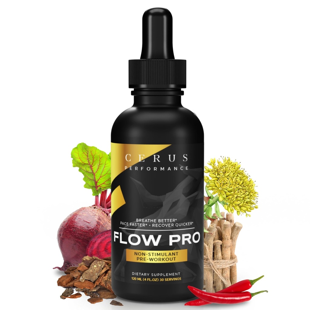 Cerus 性能流促进兴奋剂-无耐力 预选赛 — — Boosts Stamina, 支持心脏健康与天然草药, Vegan-Friendly - 4 Fl Oz