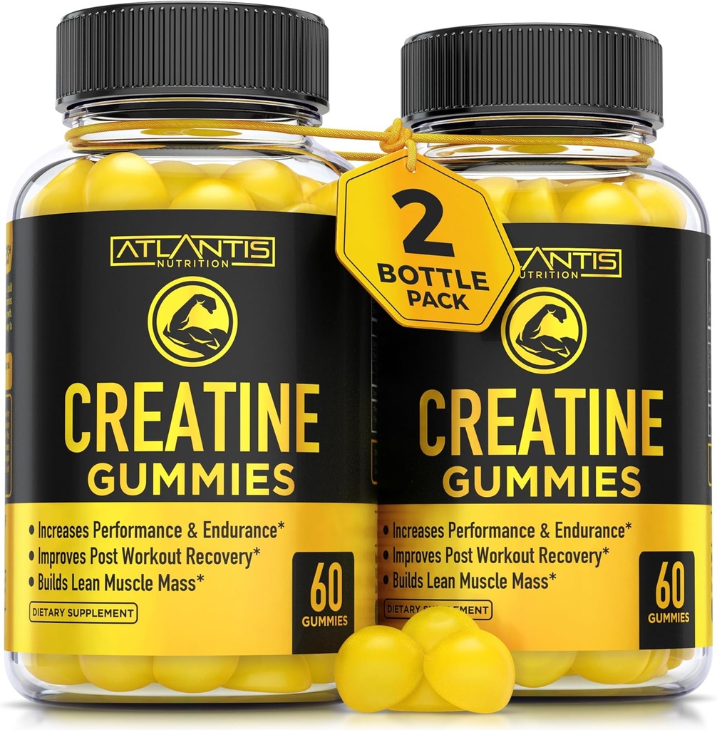 亚特兰蒂斯营养 单水合物 强性与运动性能 - 5g Creatine per service - 构建肌肉,助力性能和耐力并改进工作后恢复 - 120个计数