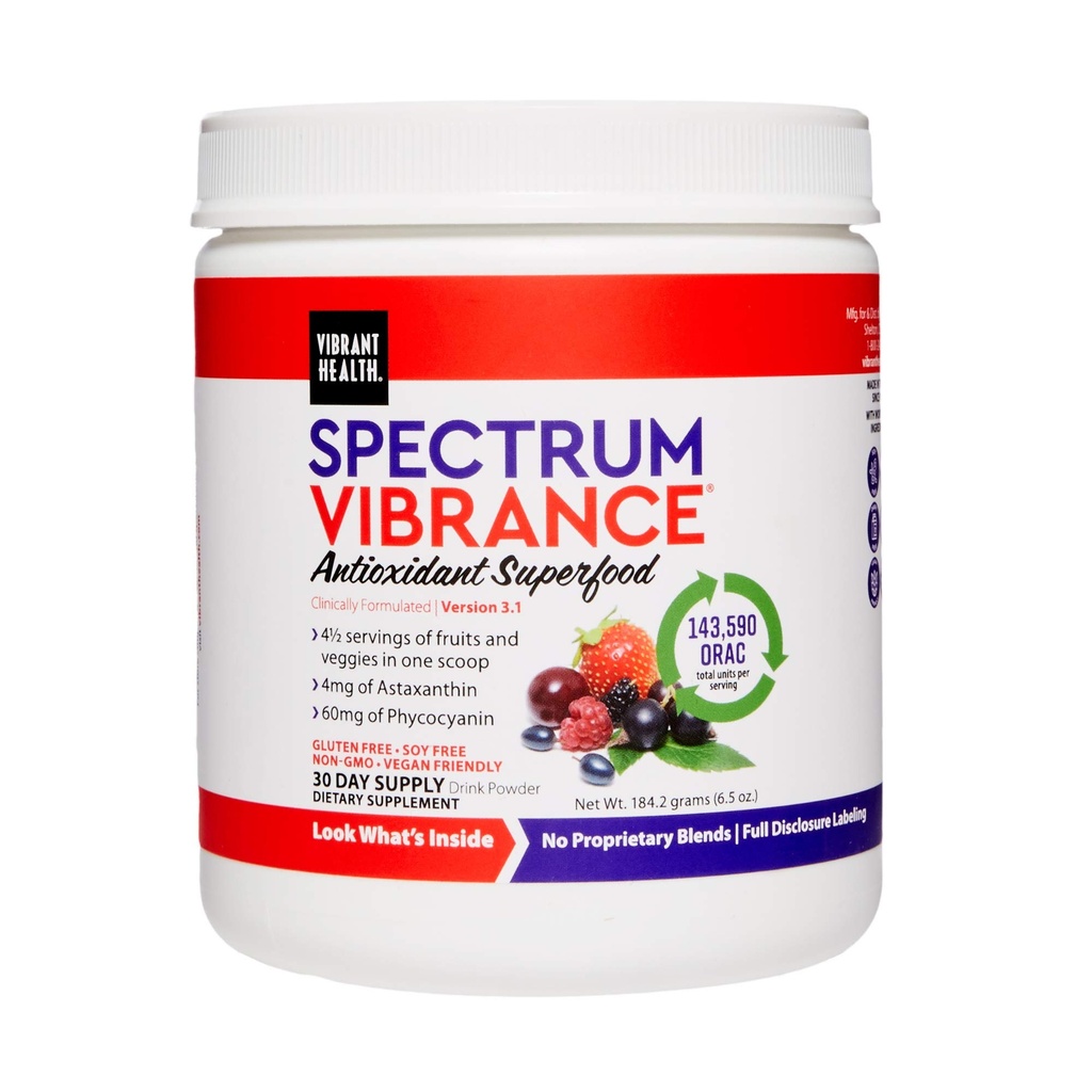 Vibrant Health, Spectrum Vibrance, Vegan Antioxidant Superfood Powder, 30 Servings (FFP)