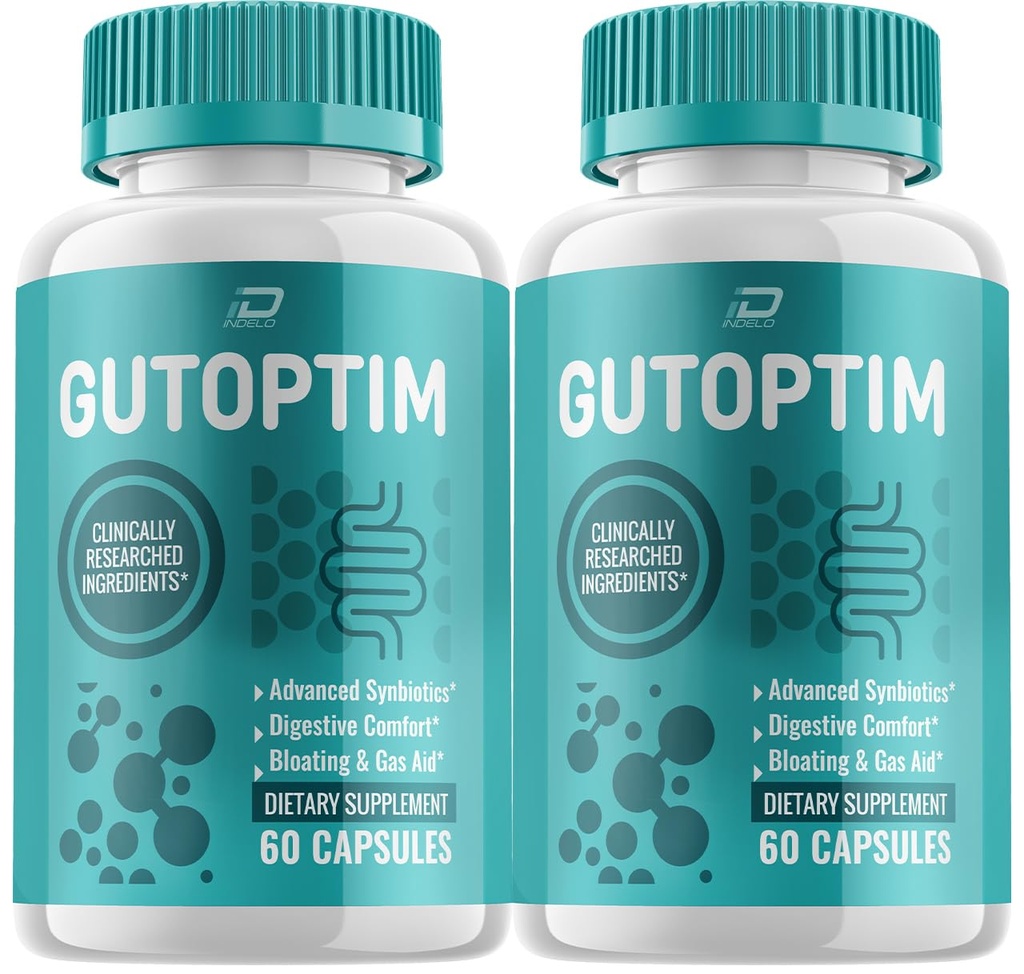 Gutoptim Advanced Probiotic Capsules, Gutoptim Phobiotics for Digestive Health Pills, Gutoptim Reviews, Gut Supplements, Gut Supplements & Digestive Supports (2 Pack - 120 Capsules) (中文(简体) ).