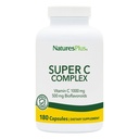 NatusPlus Super C Complex - 180 capsules - 1000mg 维生素C + 500mg Bioflavoids - Vegan, Gluten Free - 90 services