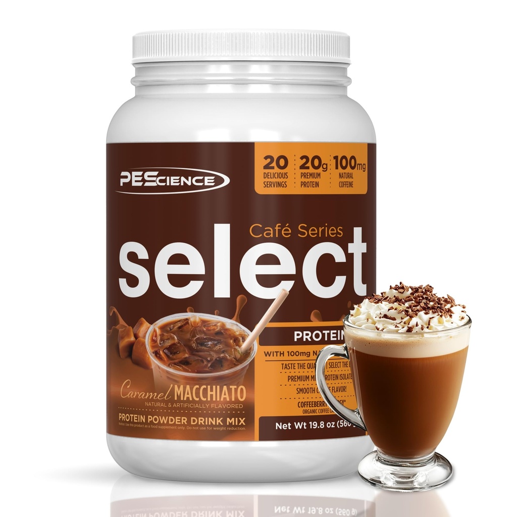 PEScience Cafe 蛋白质咖啡 火烧粉 焦糖 Macchiato 百mg Cafeine 20g Iced 蛋白质咖啡粉 或 Creamer 20 services