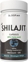 Shilajit Capsules 500mg → 20% 提取纯化 Asphartum → 天然草药补充 → 非GMO, Gluten-Free, GMP-认证 → 容易吞(120个数(一包))