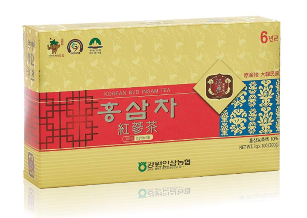 [Gangwoninsam]韩国红金森茶(3g×100包) — 6岁韩国红金森,韩国健康食品,个人包装(100包)