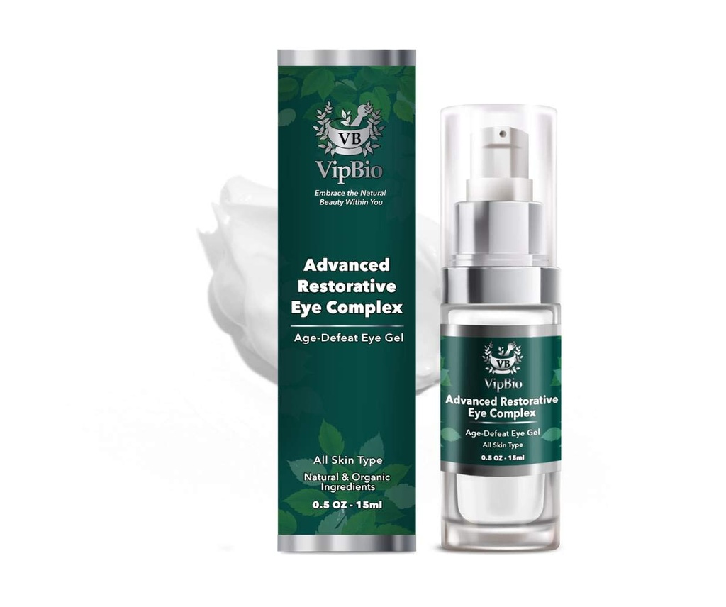 VipBio 有机高级恢复眼复合体 抗衰老眼 Gel 用于暗圆和Puffness 0.5 fl. oz.