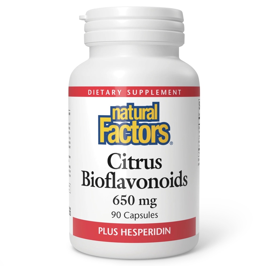 自然因素——Citrus Bioflavoids 650mg,支持人体使用维生素C,90 Capsules