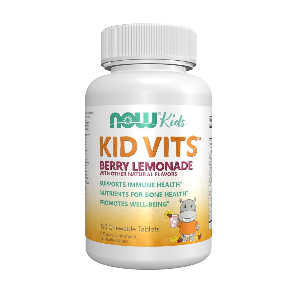Now Kids Supplements, Kid Vits multivitamin, Berry Lemonade Flavor, 120 美味餐具