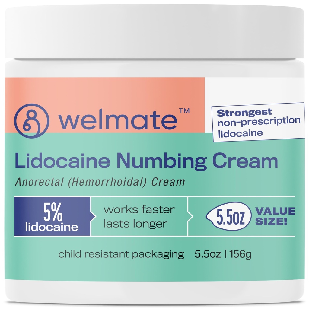WELMATE 5% Lidocaine 血红蛋白 减肥奶油 最大强性厌食奶油 5.5 oz