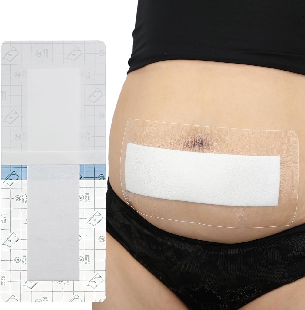 14 Pcs 防水 C 段 Shower 伤痕保护器 4"x12" Tummy Tuck Scar 切片 腹膜膜切除术 修复必须拥有外科手术后穿衣盖