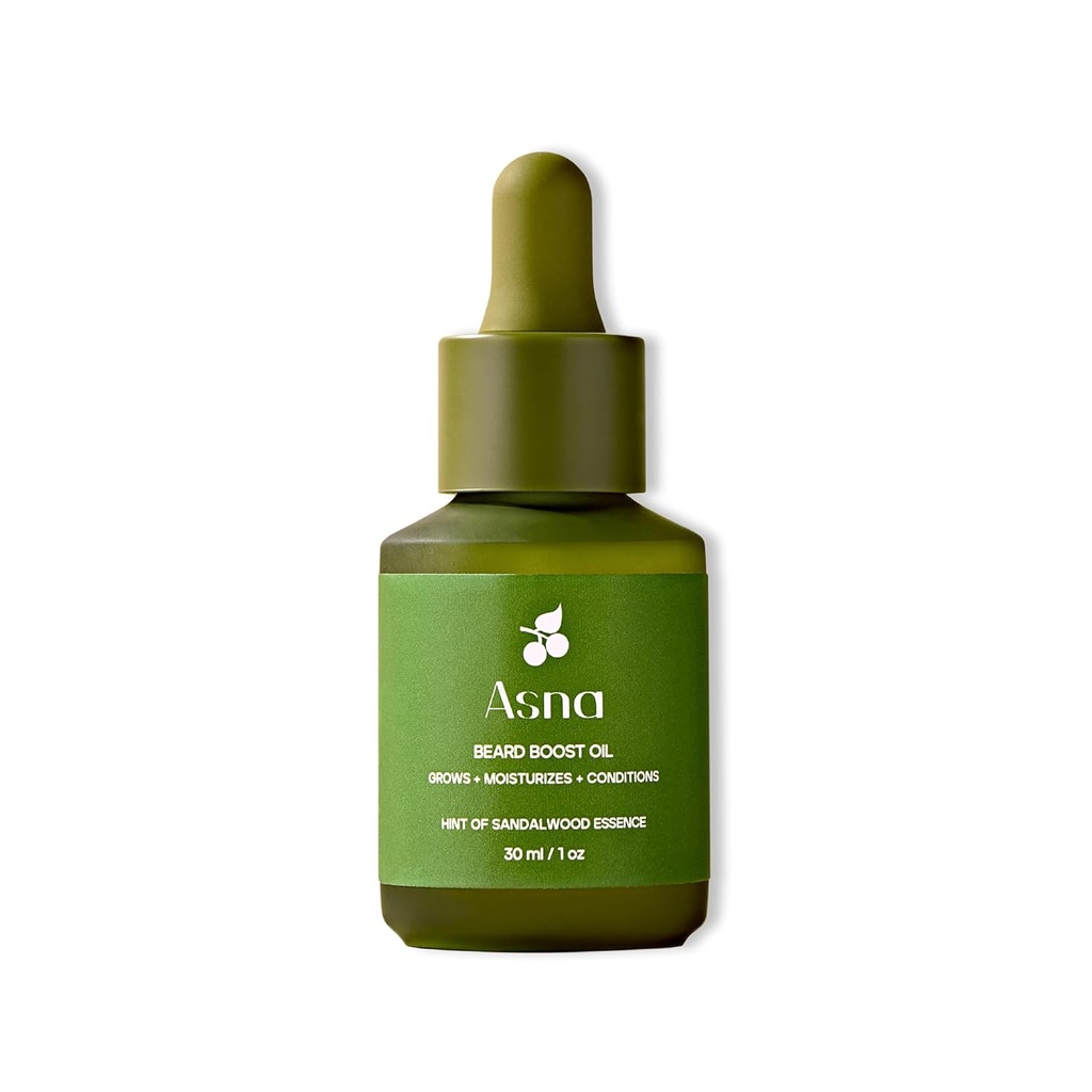 Asna Beard boost Oil - 冷椒油、所有毛发类型、刺激生长、增殖和润滑油、Ayurvedic 配有维生素C和抗氧化剂用于软体、富勒胡子
